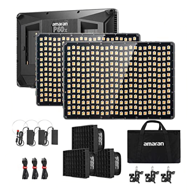 Amaran P60x Bi-Color LED Panel 3-Light Kit - 1